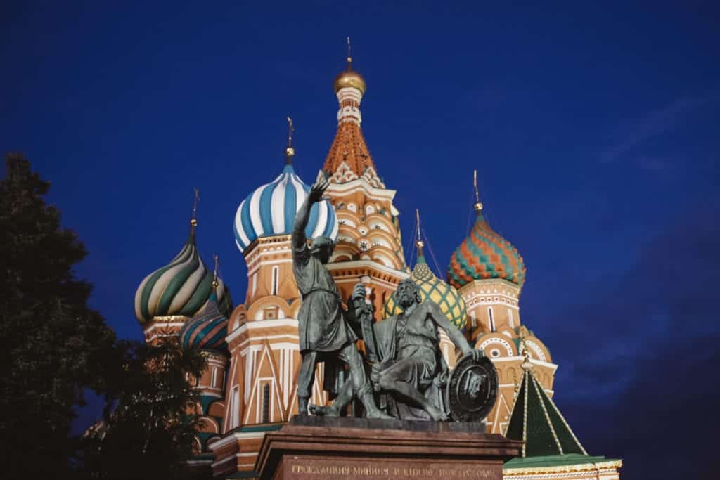 Catedral de São Basílio, na Praça Vermelha de Moscou