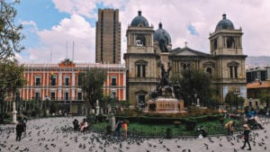 Plaza Murillo, um dos cartões postais de La Paz, na Bolívia