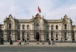 Palácio do Governo em Lima, capital do Peru