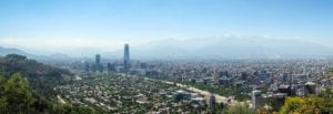 Vista aérea de Santiago, Chile