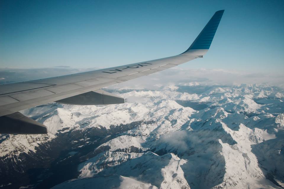 Trecho do voo entre El Calafate e Ushuaia, Argentina