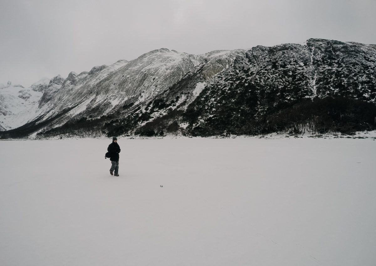 Laguna Esmeralda congelada, Ushuaia, Argentina