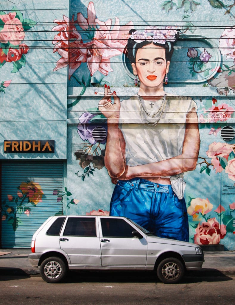 Graffiti Frida Kahlo em Palermo, Buenos Aires, Argentina