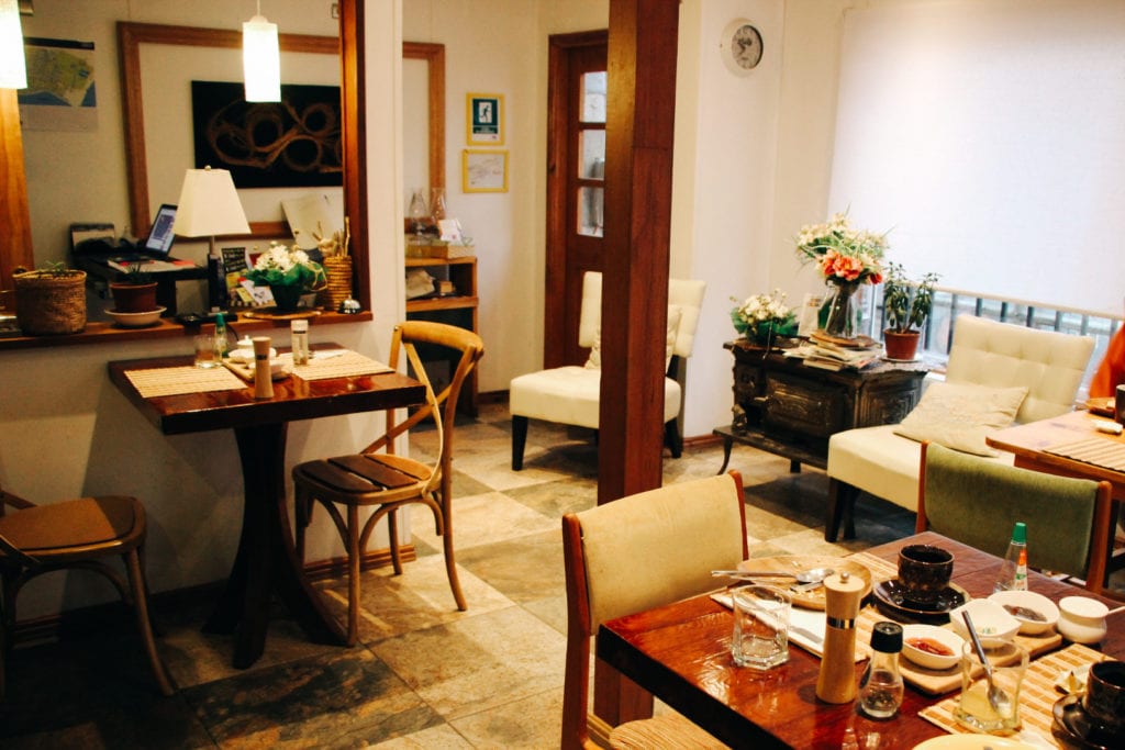 Café da manhã no Innata Casa Hostal, em Punta Arenas, Chile