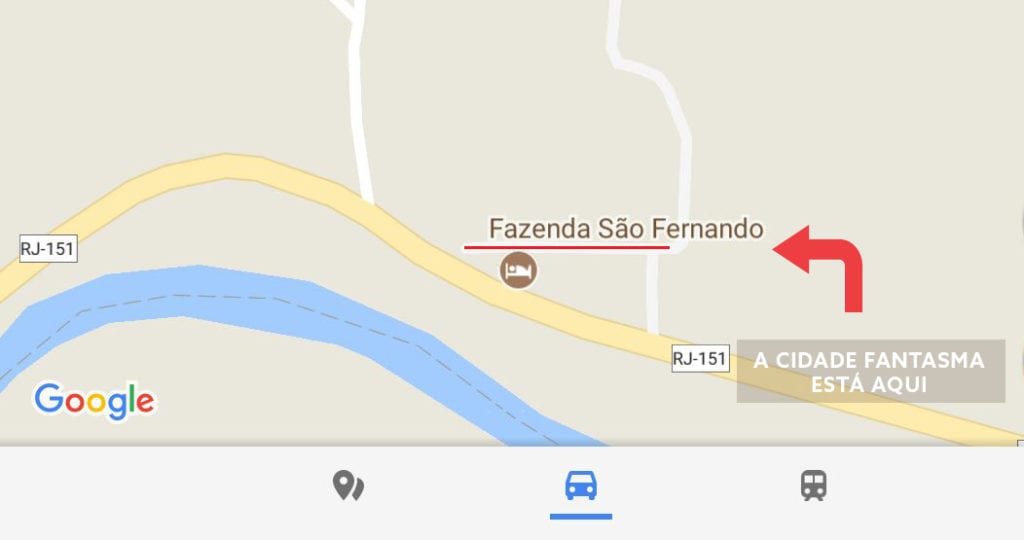 Mapa de localização da Fazenda São Fernando