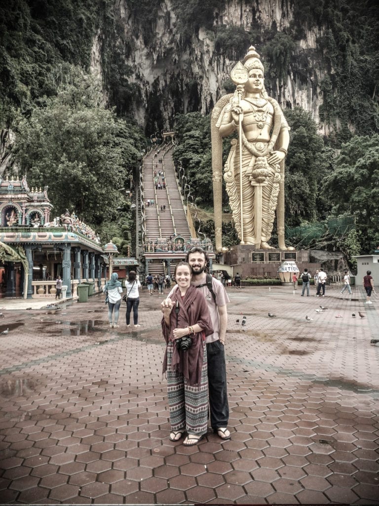 Visitando as Batu Caves, em Kuala Lumpur, sudeste asiático