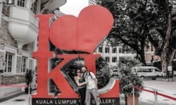 Letreiro "I Love Kuala Lumpur" na Merdeka Square