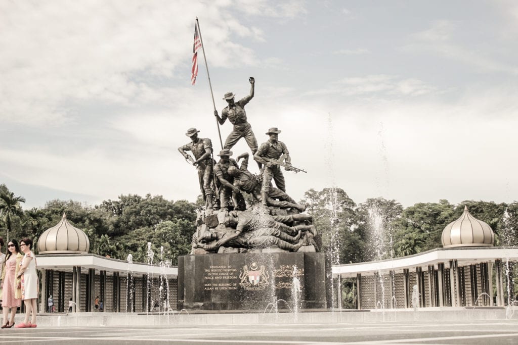 National Monument ou Tugu Negara, uma homenagem aos guerreiros que lutaram pela liberdade da Malásia