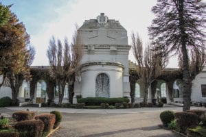 Entrada do Cemitério de Punta Arenas, no Chile, América do Sul