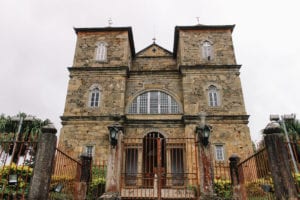 Fachada da Matiz de São José, distrito de Belmiro Braga, Minas Gerais