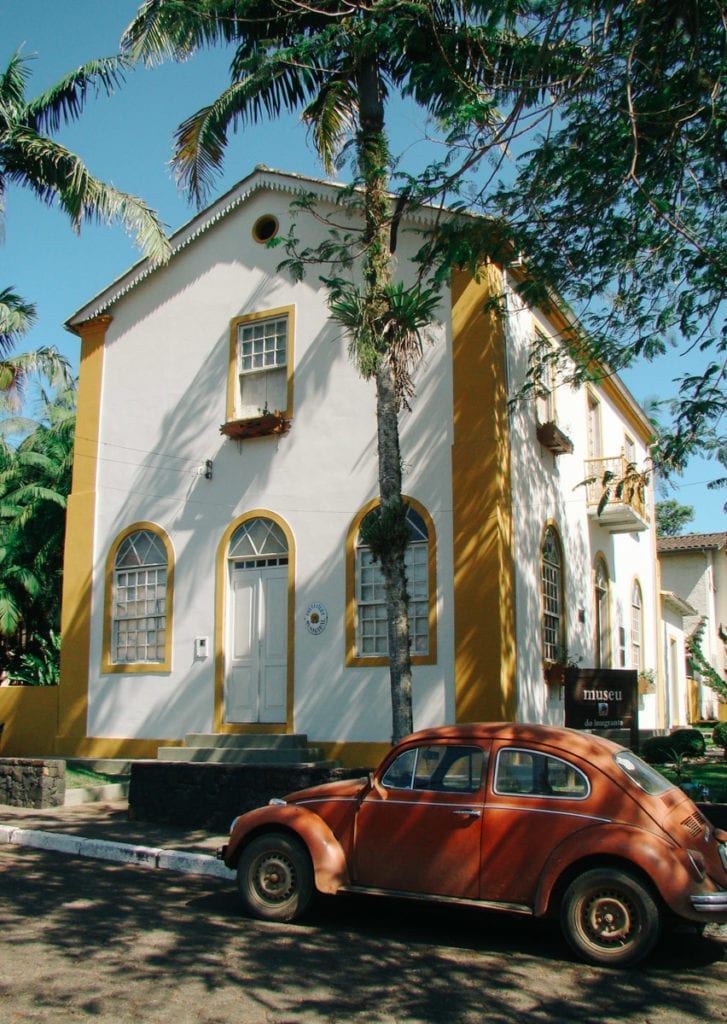Fachada do Museu do Imigrante, em Nova Veneza, Santa Catarina