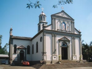 Fachada da Paróquia de São Marcos, em Nova Veneza, Santa Catarina