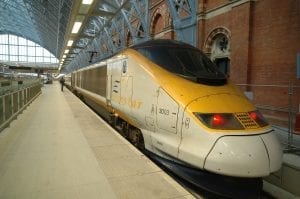 Viagem de trem de Paris para Londres, pela Eurostar