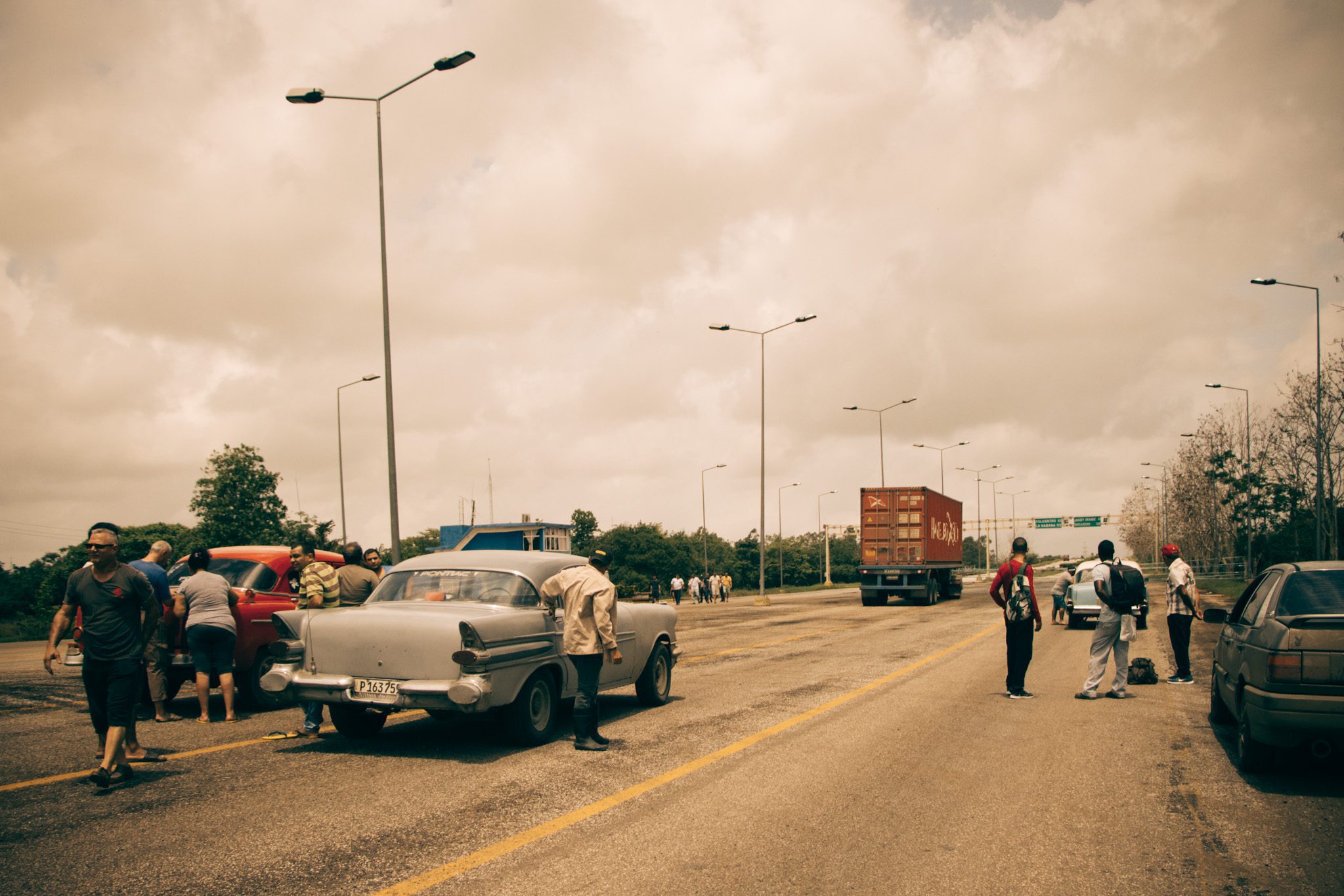 Trecho com interdição na Autopista A1 após passagem da Tempestade Alberto em Cuba