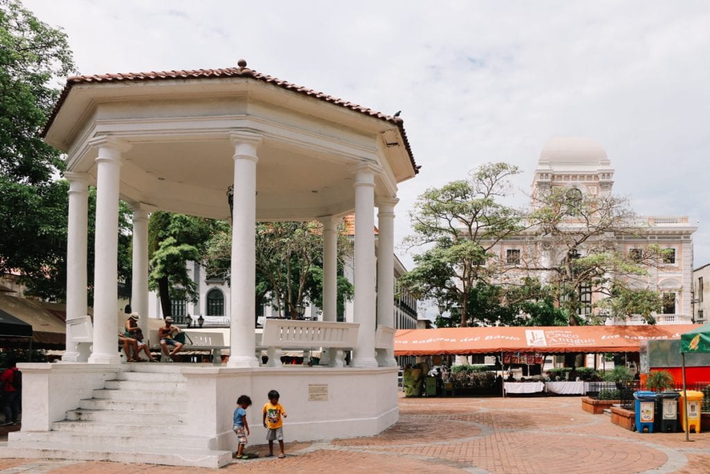 Coreto da Plaza de la Independencia, no Casco Viejo, Cidade do Panamá