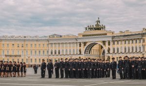 Palácio do Estado-Maior e Arco do Triunfo em São Petersburgo, Rússia