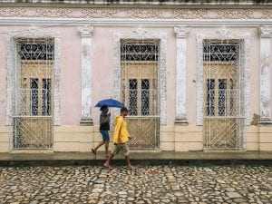 Chuva durante o mês de maio em Trinidad, Cuba