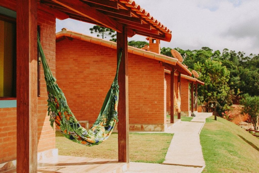 Rede na varanda nos Chalés Villa Nova, Ibitipoca, Minas Gerais