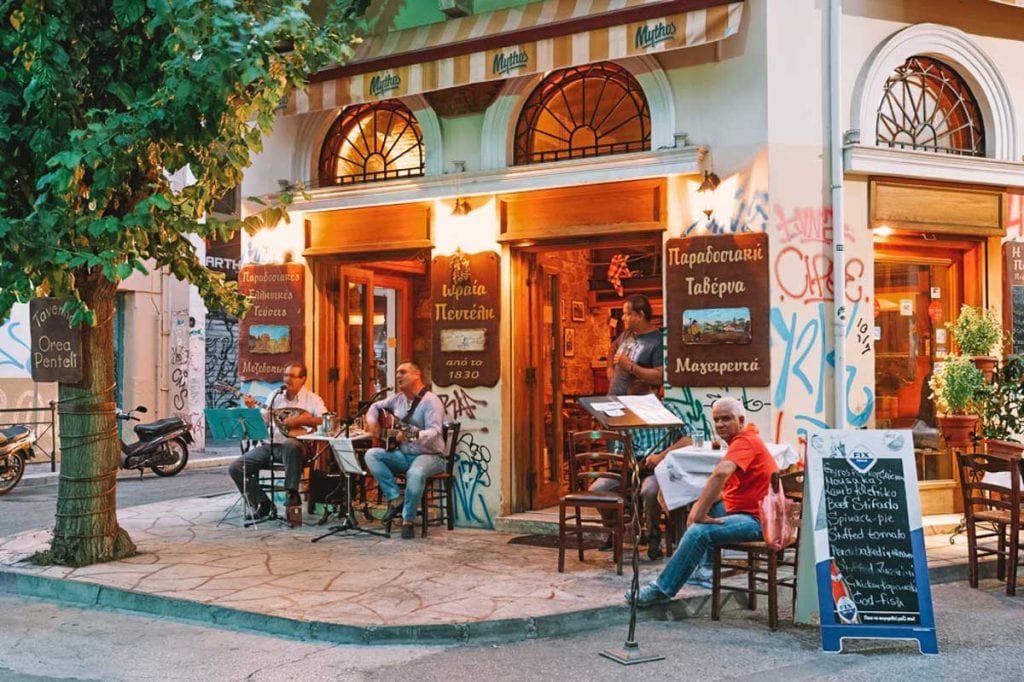 Psiri, um bom lugar para se hospedar em Atenas, Grécia