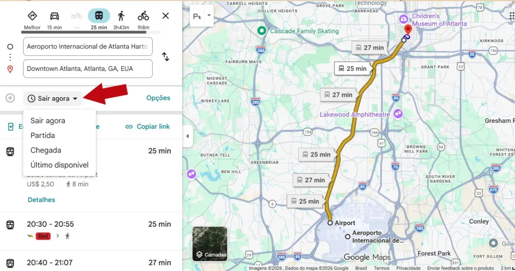 Planejando rotas com o Maps em horário de pico