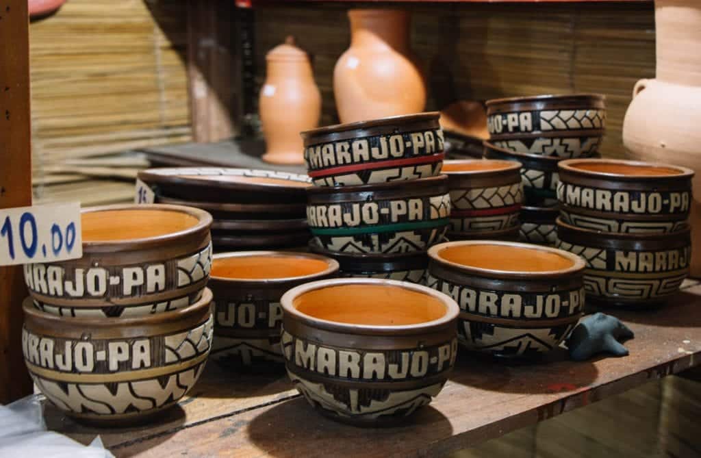 Cerâmica marajoara no Centro Cultural de Salvaterra, Ilha do Marajó