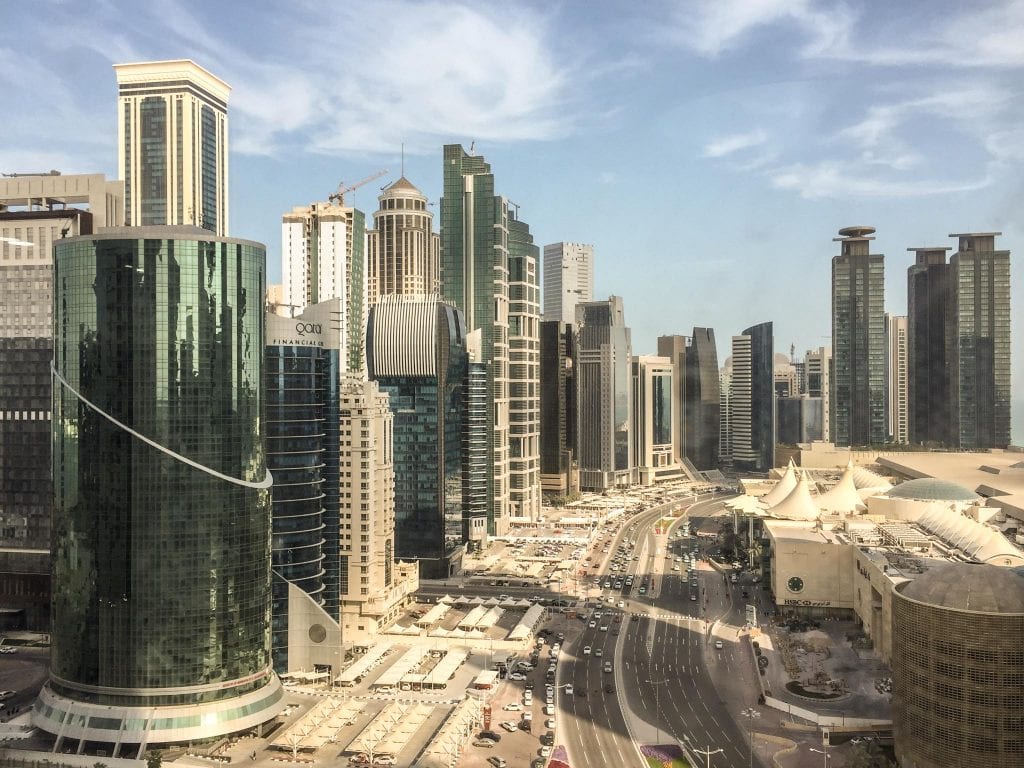 West Bay, em Doha, no Catar, vista de cima
