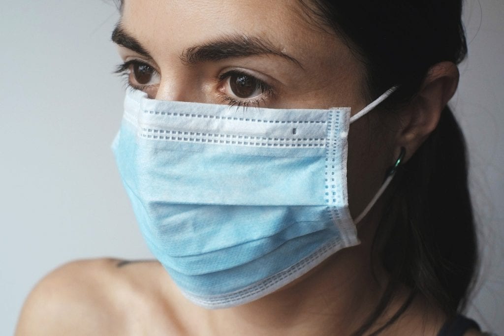 Máscara de proteção utilizada como possível mecanismo de prevenção de contaminação