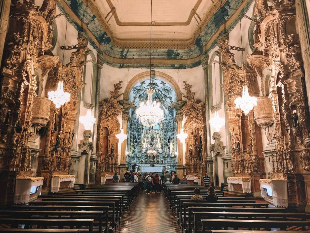 Interior da Igreja de São Francisco de Assis, em São João del Rei