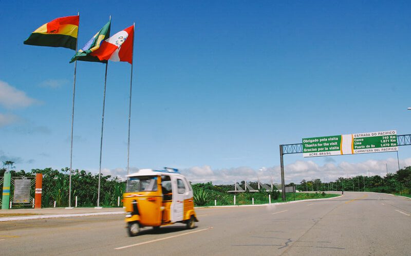 Assis Brasil, cidade acreana na fronteira entre Brasil, a Bolívia e o Peru