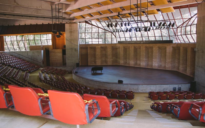 O Auditório Claudio Santoro é o principal palco do Festival de Inverno de Campos do Jordão