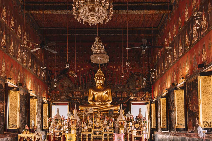 Sala de meditação no Wat Saket, Bangkok