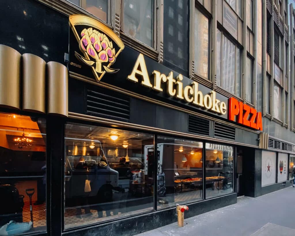 Artichoke’s Pizza é uma opção de onde comer barato em Nova York