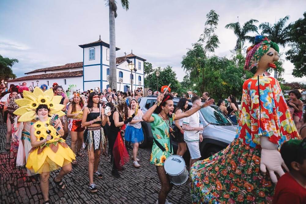 Pirenópolis mantém uma atmosfera tranquila e familiar durante o Carnaval