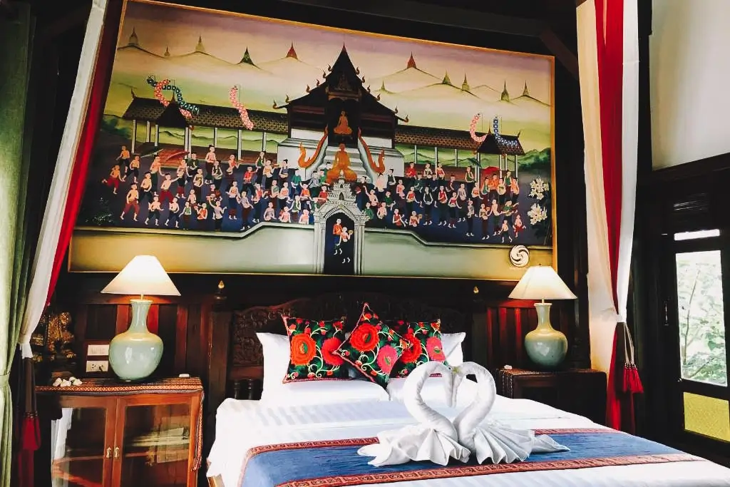 Quarto em estilo Lanna em Chiang Mai, Tailândia
