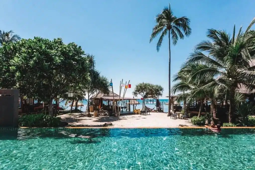 Resort na praia de Koh Lanta