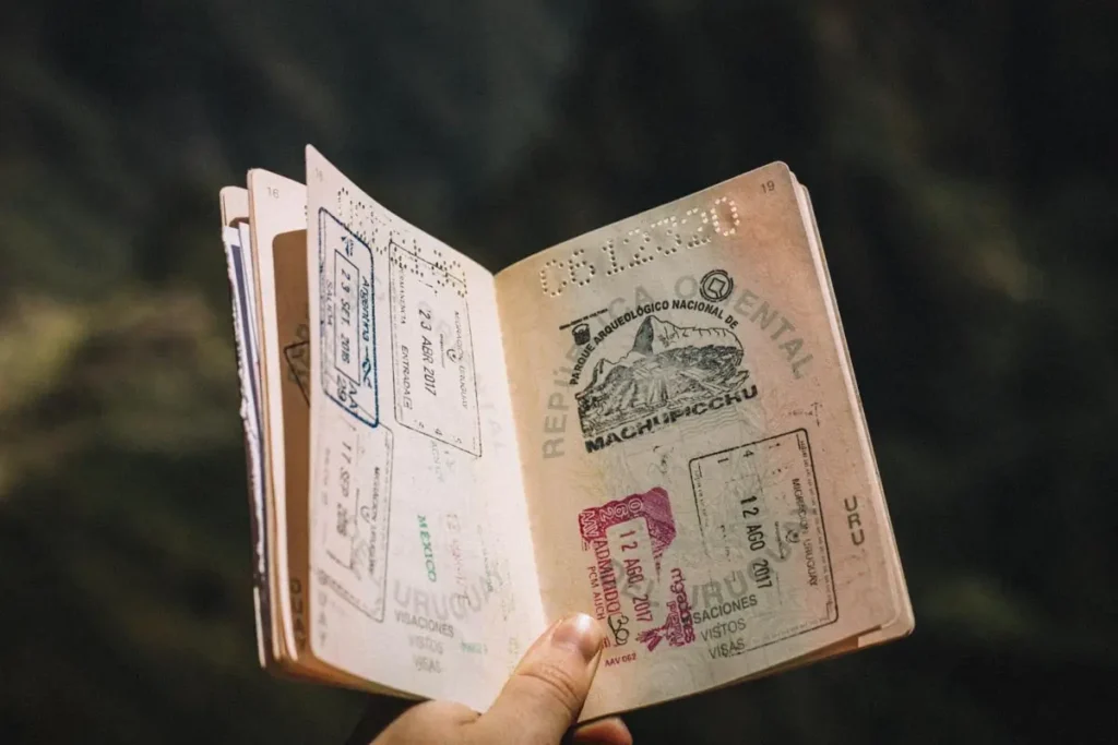 Carimbo de Machu Picchu no passaporte