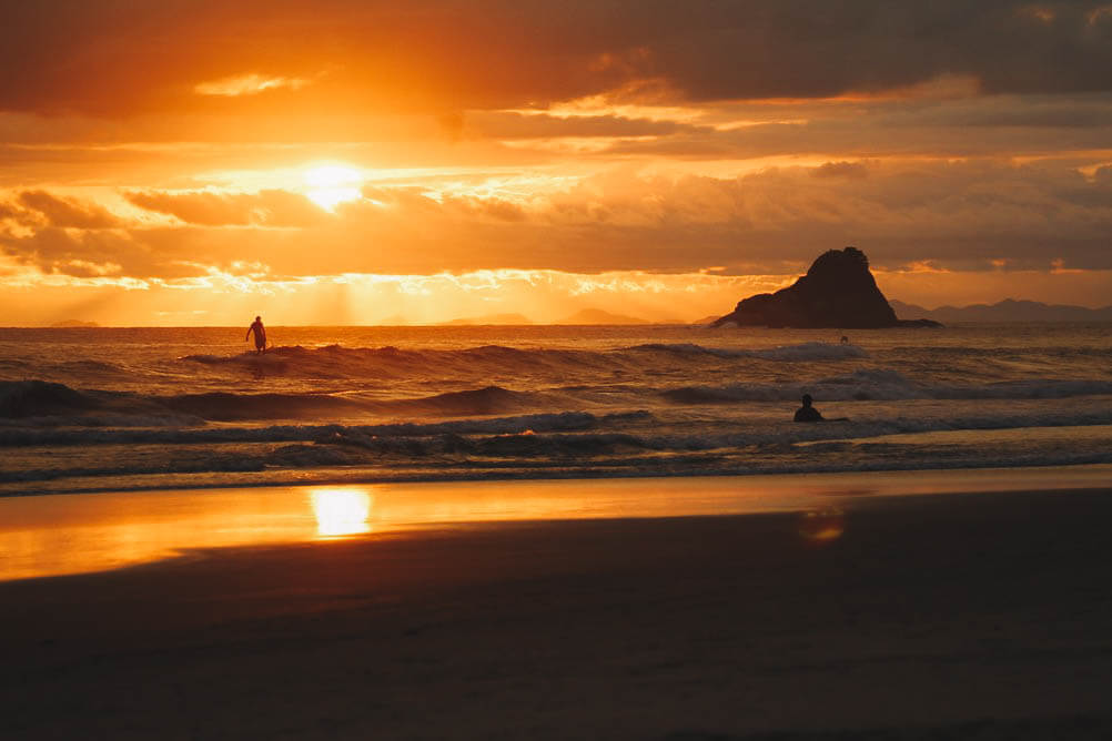 Pôr do sol na Praia de Juquehy, São Paulo