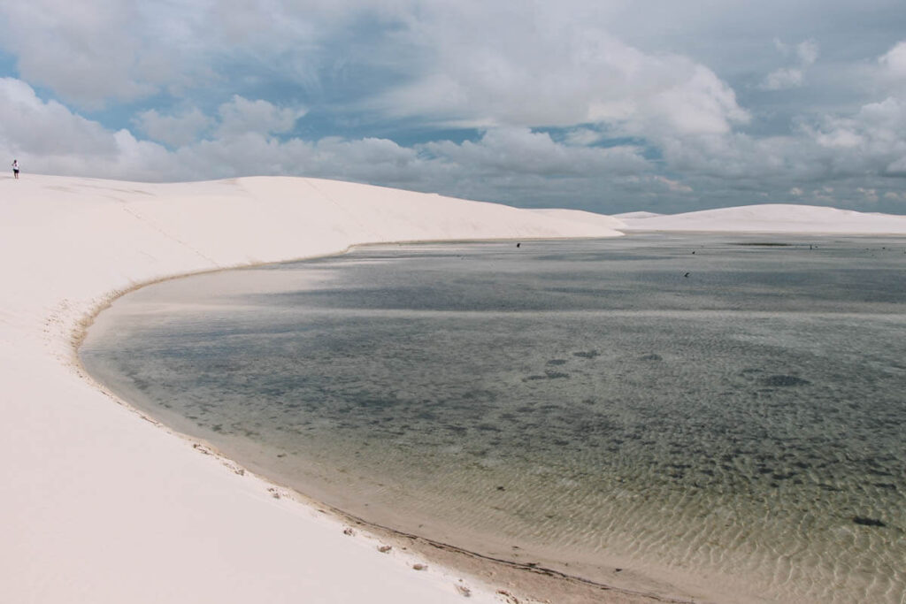 Lagoa dos Lençóis Maranhenses na seca