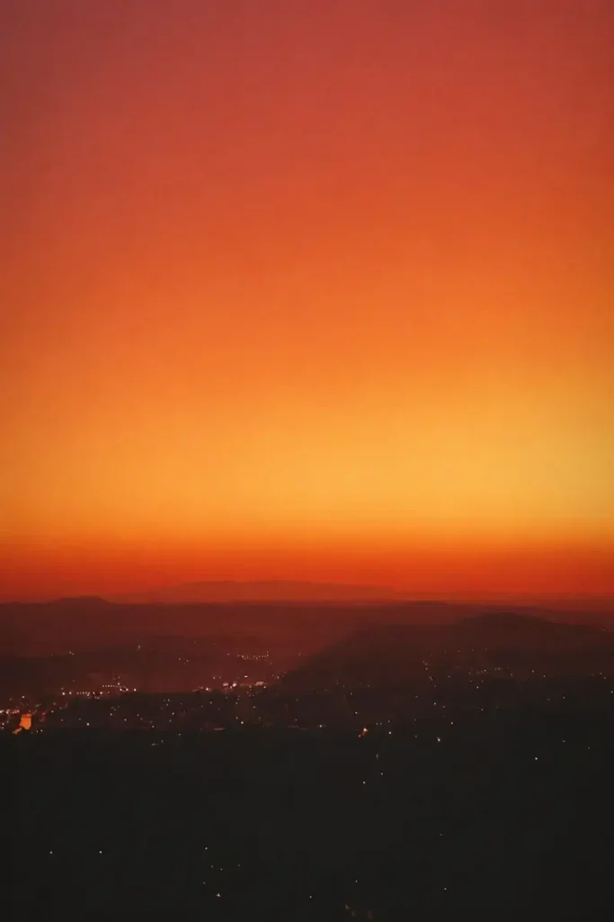 Cores do pôr do sol no Monte Adonai, Juiz de Fora