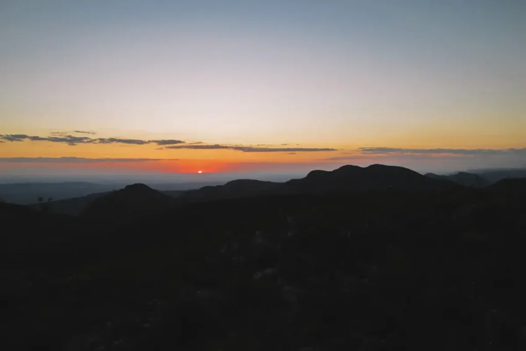 Pôr do sol na Serra do Espinhaço